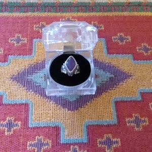 Carolyn Pollack/American West  Gorgeous Sterling Silver Amethyst Ring Size 6 New